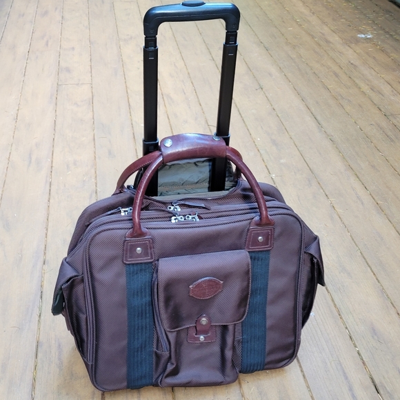 Filson Bags Filson Rare Wheeled Carryon Laptop Bag Leather Nylon